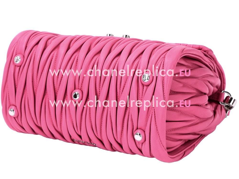 Miu Miu Large Matelasse Lux Nappa Bag Pink MI54767