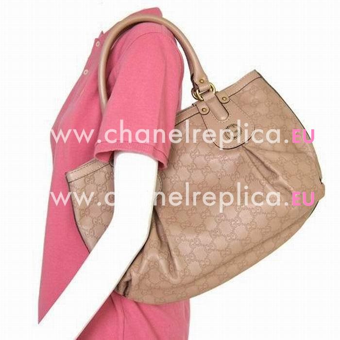 Gucci Scarlett Classic GG Calfskin Leather Weaving Bag In Light Pink G5725549