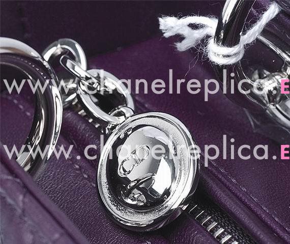 Dior Lady Dior Cannage Lambskin In Purple D2679