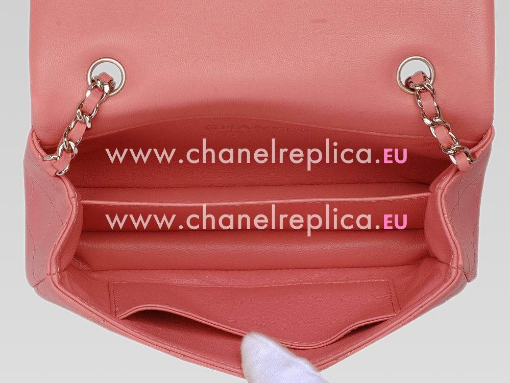 Chanel 2013 Lambskin CC Lock CrossBody Bag Hot Pink Silver A45534