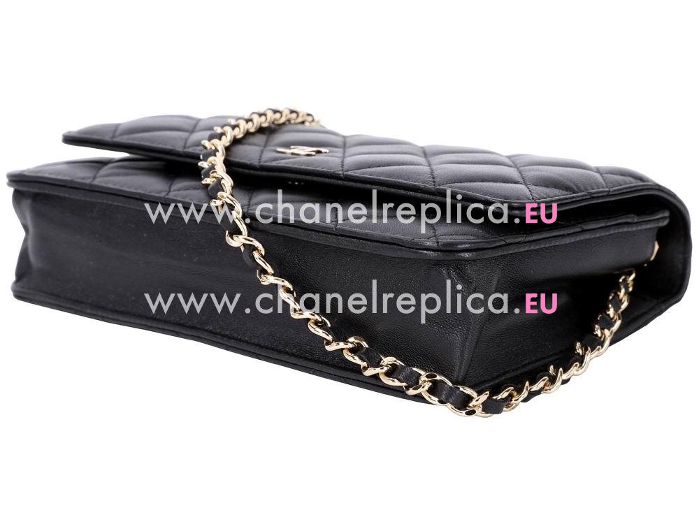 Chanel CC Lambskin Woc Bag Gold Chain Black A33814LBLG