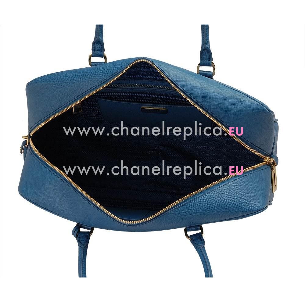 Prada Saffiano Lux Triangle Logo Epsom Bag Cornflower Blue PR771729
