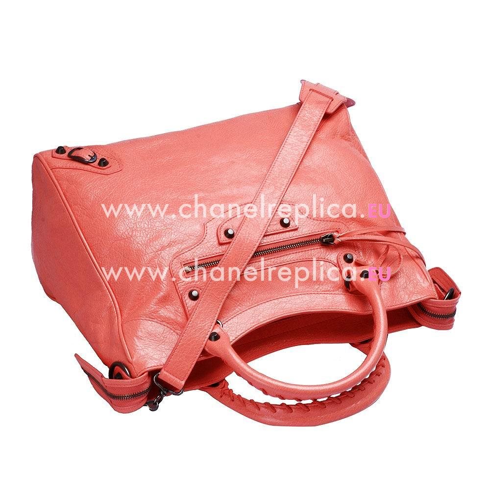 Balenciage Velo Lambskin Aged Brass hardware Bag Pink B2055099