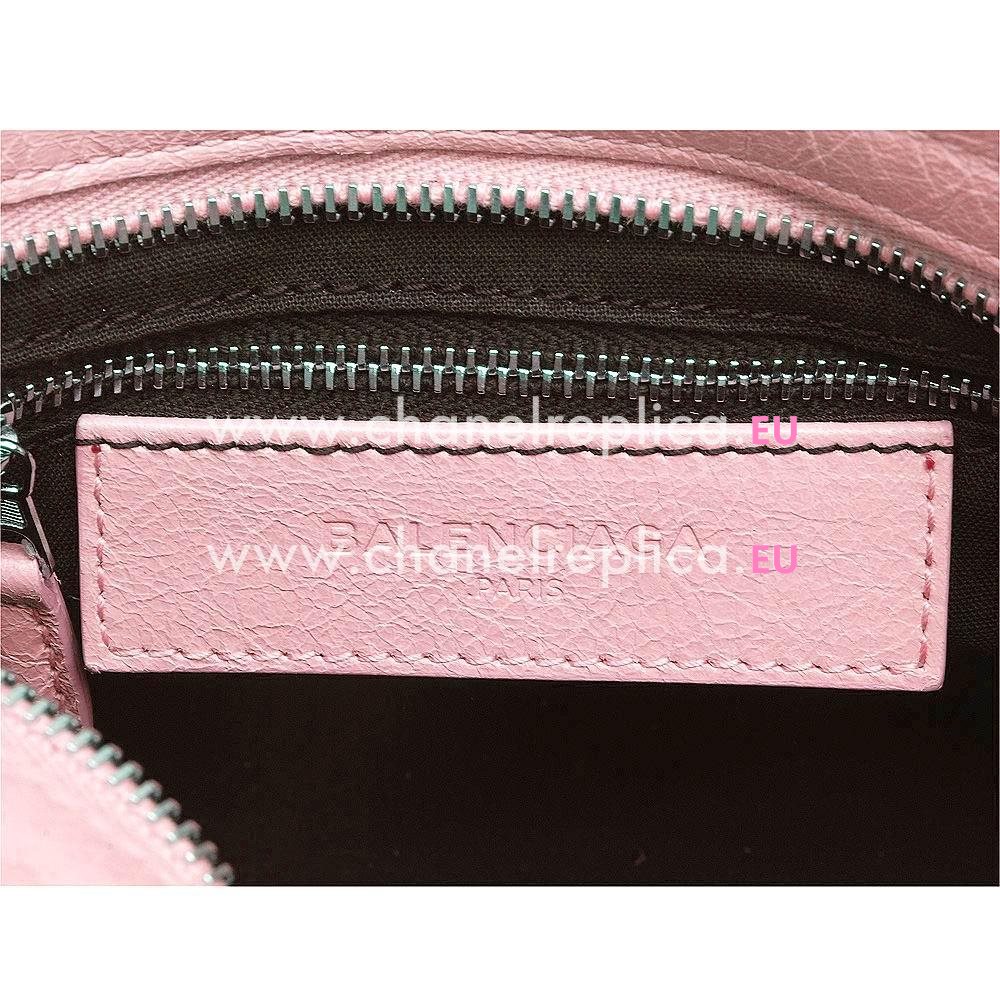 Balenciage City Lambskin Silvery hardware Classic Mini Bag Sakura Pink B5199240
