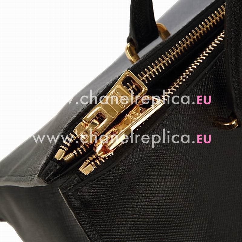 Prada Soft Saffiano Triangle Logo Bag Black PR535891