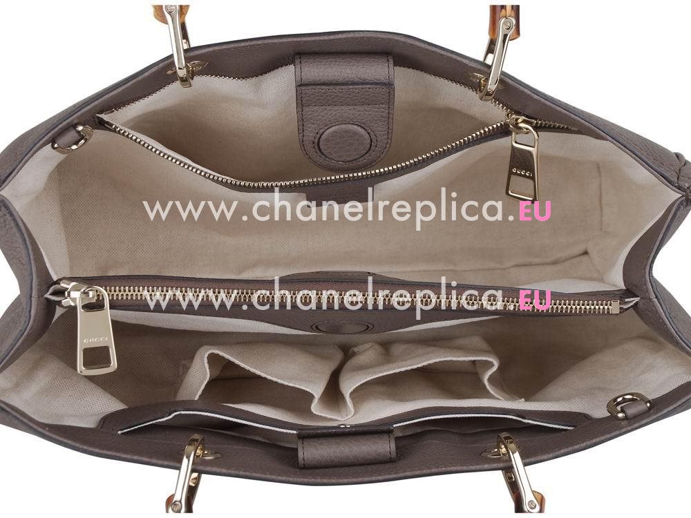 Gucci Bamboo Swing Calfskin Handle Bag In Gray G548972