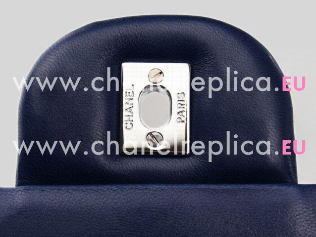 Chanel Marine Lambskin Flap Bag In Navy Blue(Silver) A47600-93925