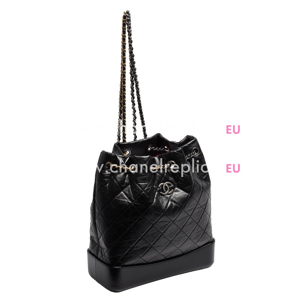 Chanel Calfskin Gabrielle Silver Gold Two Tone Backpack Bag A431793E