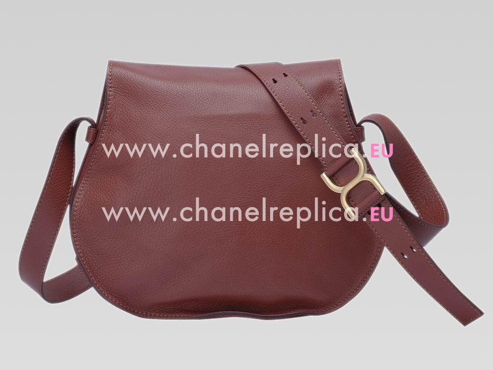 CHLOE Marcie Medium Calfskin Crossbody Bag Rougeberry C459988