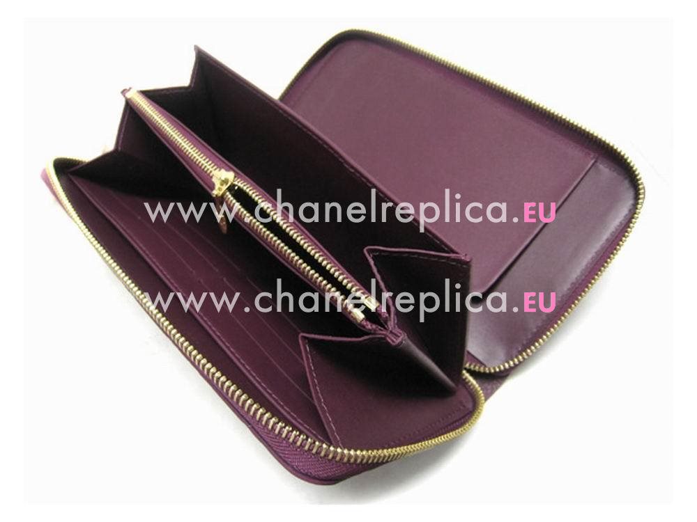 Louis Vuitton Monogram Vernis Organizer Zippy Wallet Purple M93609