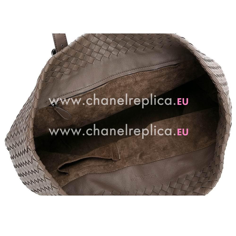 Bottega Veneta Classic Nappa Leather Woven Bag Orange BV71F5F5