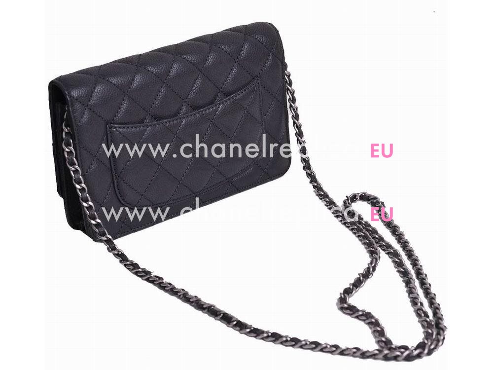 Chanel Caviar Woc Bag Anti-Silver Crossbody Black A69366