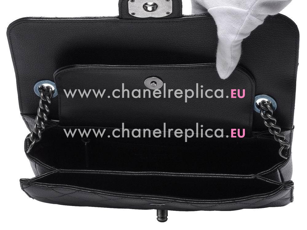 Chanel Bombay Perfect Edge Cowhide Anti-Silver Bag Black A551676