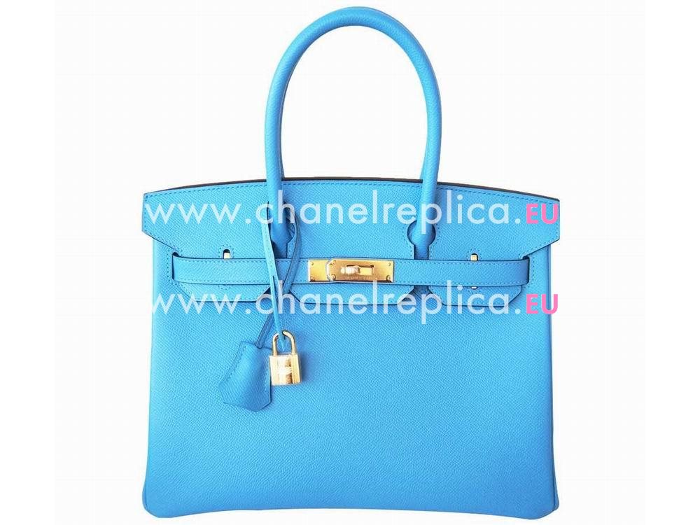 Hermès Birkin 30cm Blue Paradise Epsom Leather GHW HS5555W