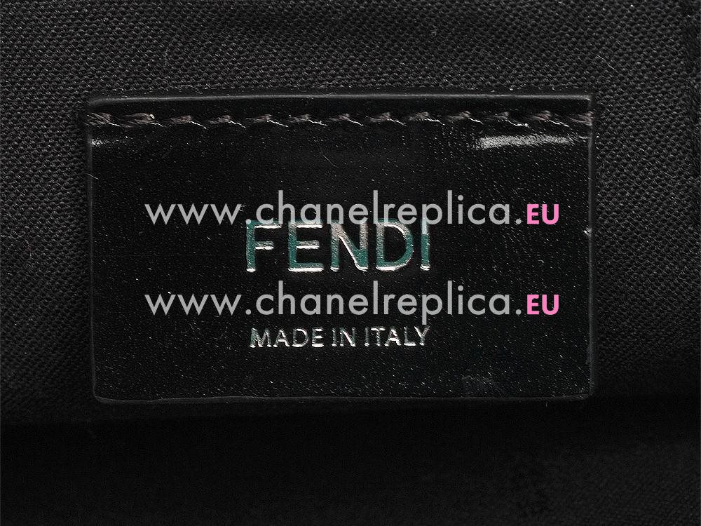 Fendi Petite 2Jours Cowhide Hand/shouldbag Black/Green F5687935