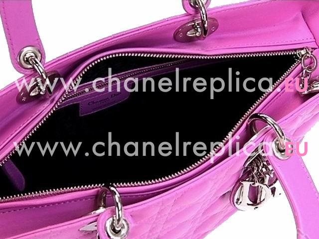 Dior Lady Dior Cannage Lambskin In Light Purple(Large) D4112
