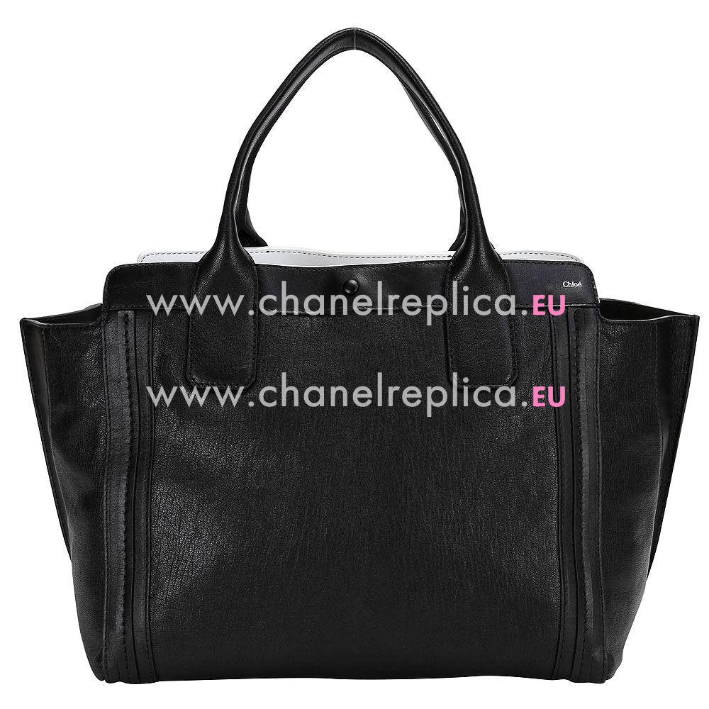 Chloe Alision SHEEPSKIN Chamois Calfskin Bag In Black C5344988