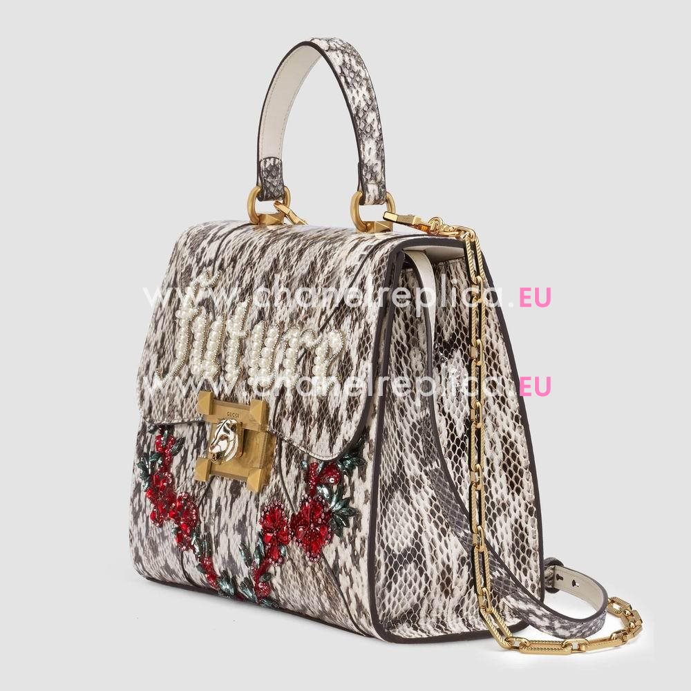 Gucci snakeskin top handle bag 476435 LOOWX 9576