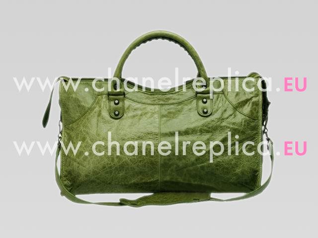 Balenciaga Part-Time Planet Small Stud Bag Grass Green 168028GG