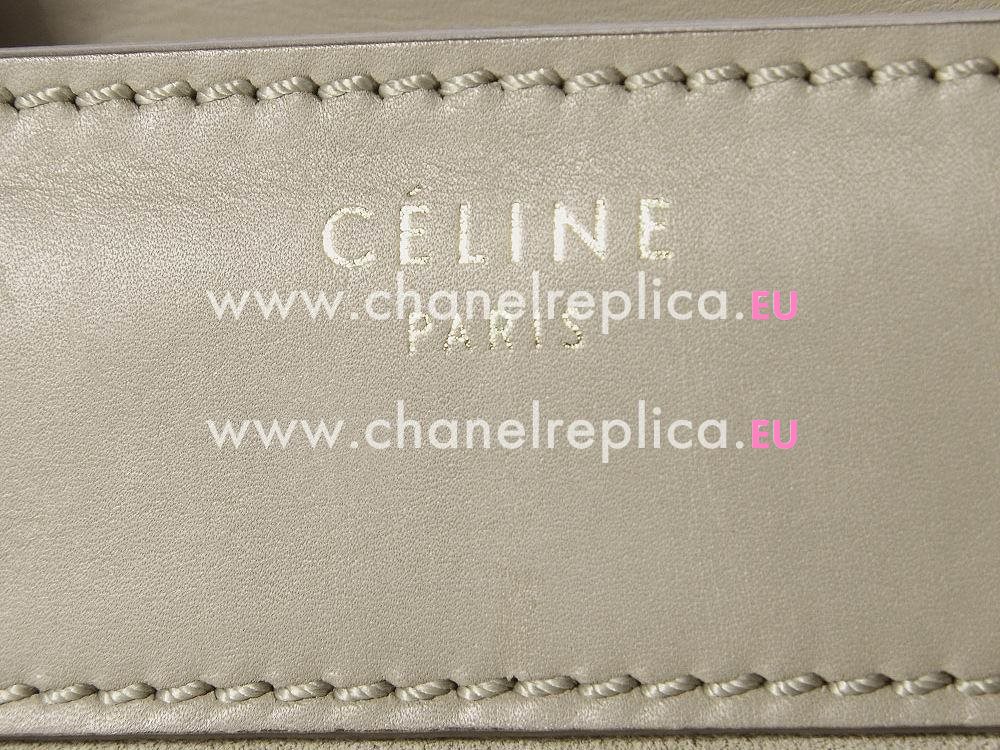 Celine Calfskin/Suede Nano Luggage Micro Mini Bag Gray CE14170