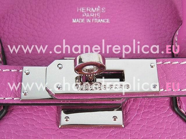 Hermes Birkin 35 Clemence Leather Palladium Peach Pink H1035MTF