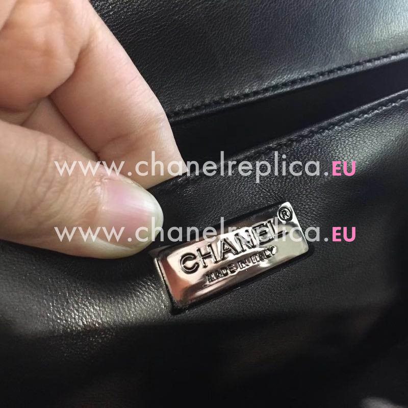 CHANEL Classic Boy Calfskin LED Shoulder Bag Black C7090802