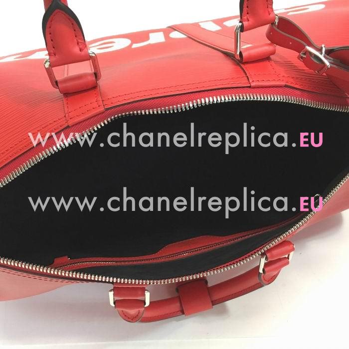 Louis Vuitton Supreme Keepall 45 Epi Leather Travelling Bag Bandoulière-Red M53419