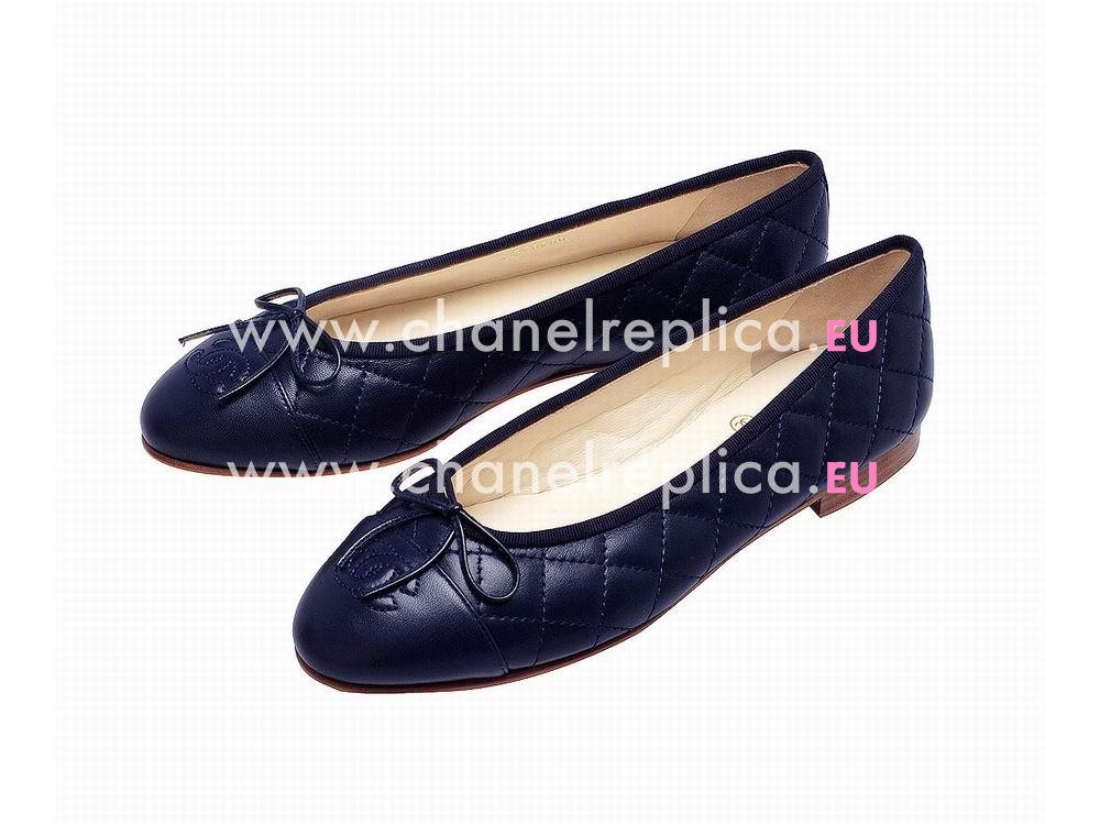 Chanel Double CC Lambskin Cambon Shoes In Blue C26250