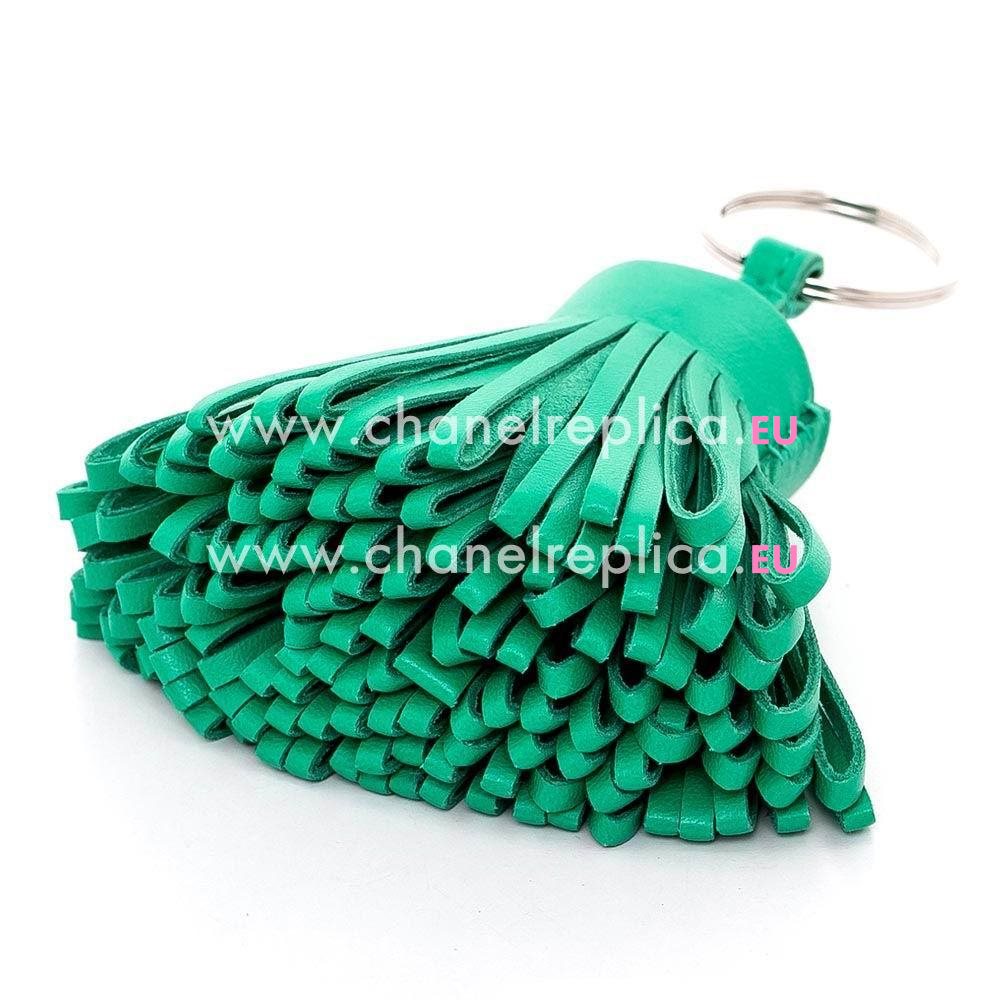 Hermes Tassel lambskin Handbag Hanging Omarment In Green H6122104