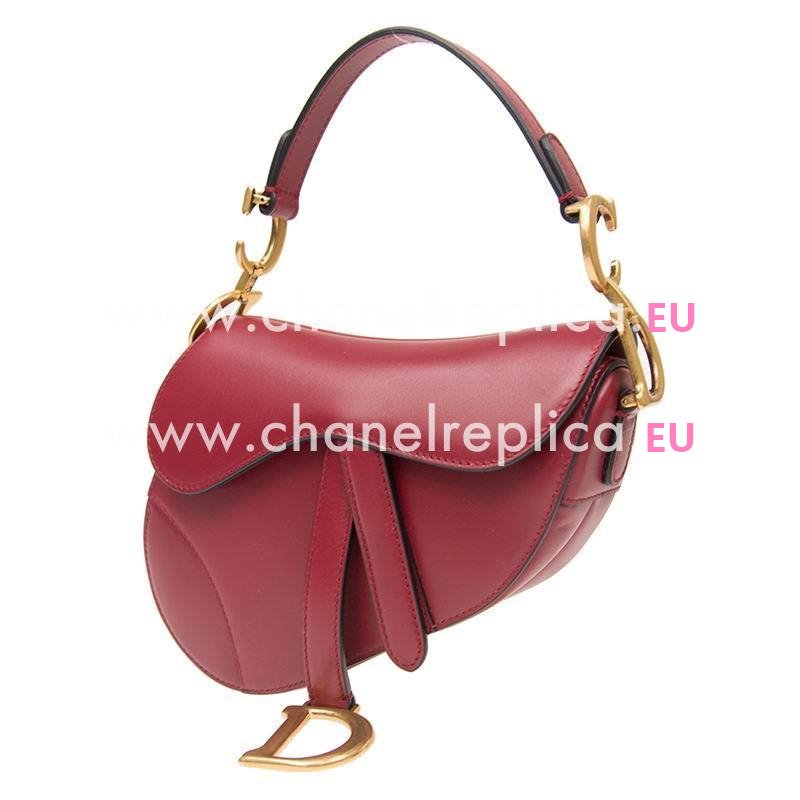 Christian Dior Mini Saddle bag in red supple calfskin M0447CWGHM41R
