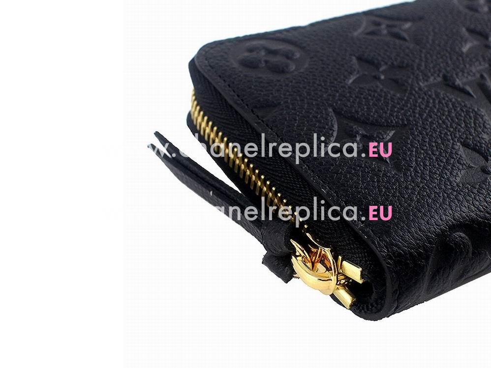 Louis Vuitton Monogram Empreinte Clemence Wallet Noir M60171