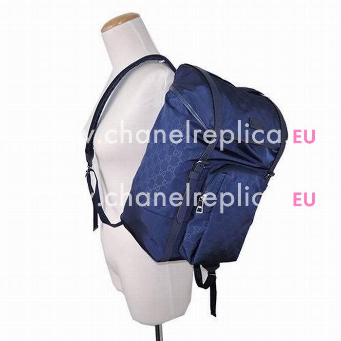 Gucci Borsa Guccissima Nylon Backpack Bag In Dark Blue G5594620