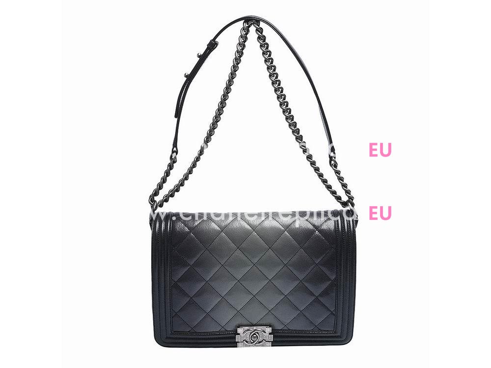 Chanel Lambskin Colorful 30cm Bag Chain Black/Gray A719168