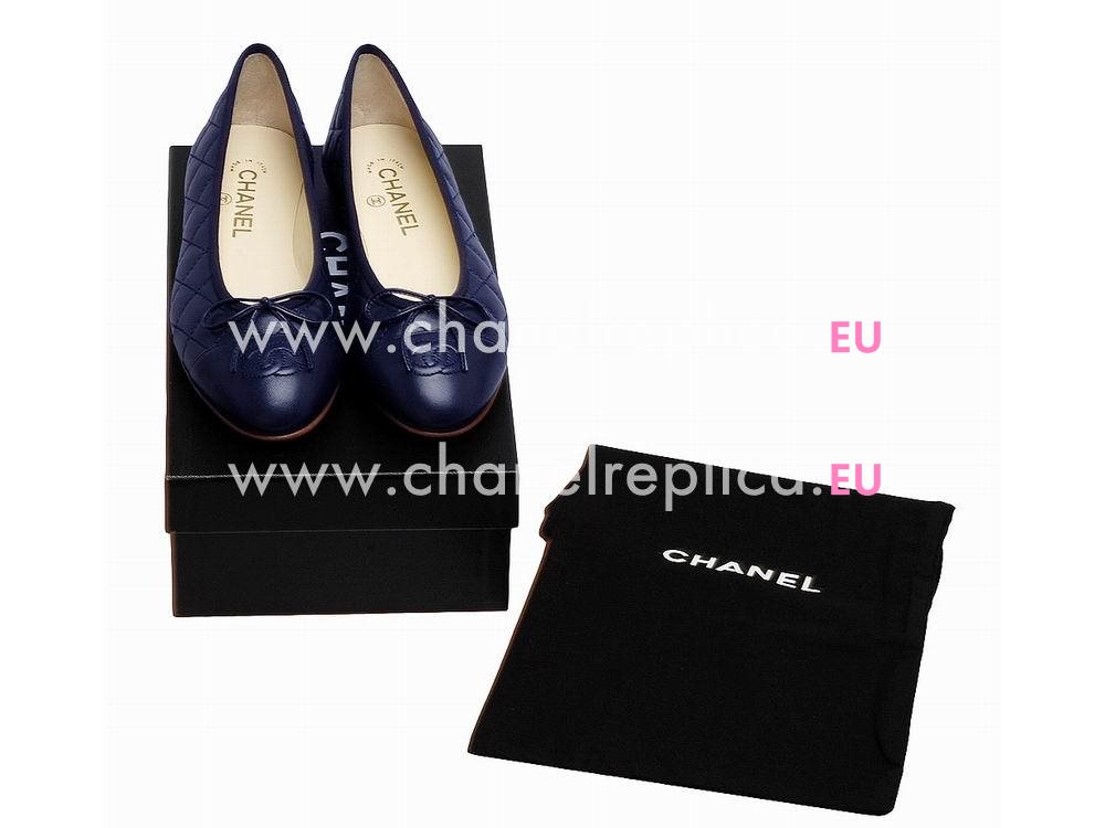 Chanel Double CC Lambskin Cambon Shoes In Blue C26250