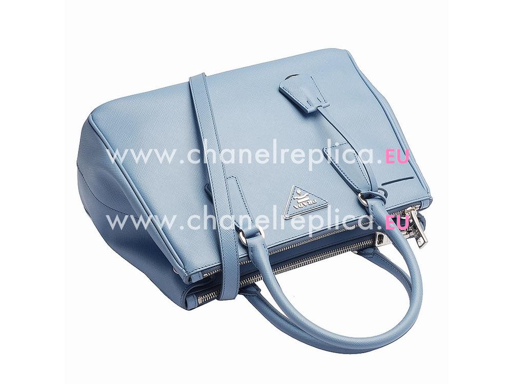 Prada Saffiano Lux Scratch Resistant Calfskin Handbag Light Blue P85226