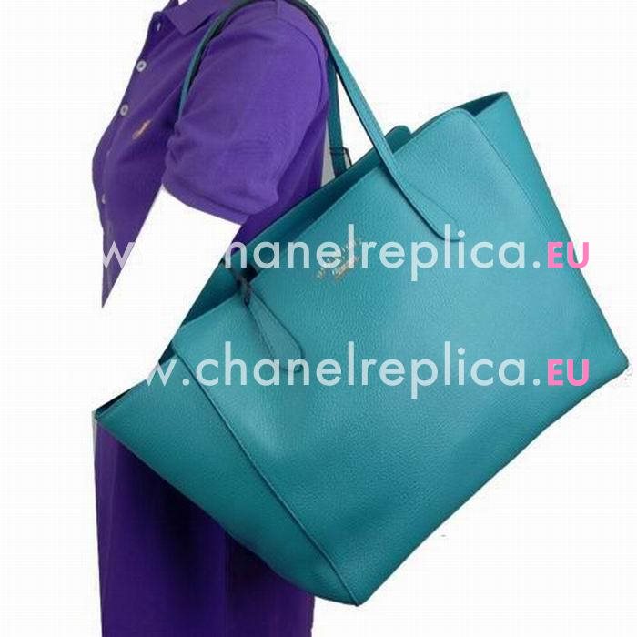Gucci Swing Caviar Calfskin Leather Bag In Green Blue G5450835