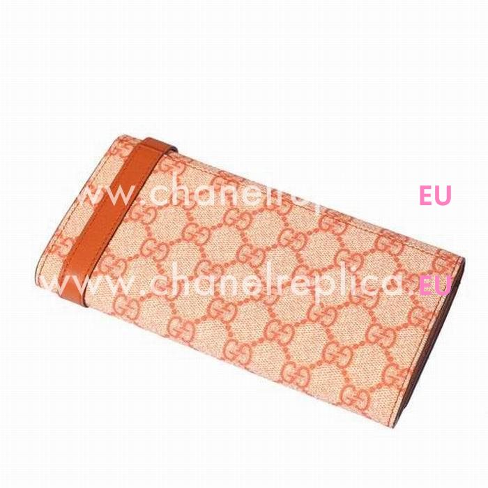 Gucci Nice Supreme GG Plus PVC Wellets In Orange G6111406