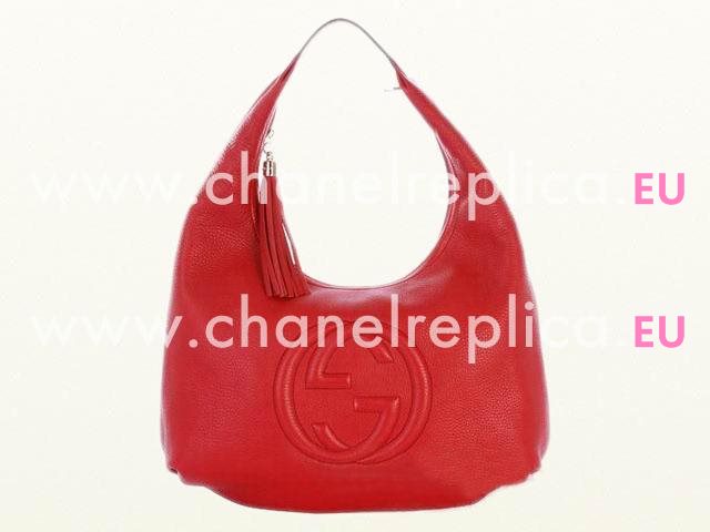 Gucci Soho Embossed Calfskin Tote Bag Red G349944