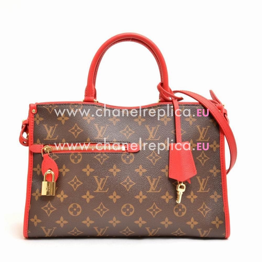 Replica Louis Vuitton Monogram Popincourt Bag PM Red M43433