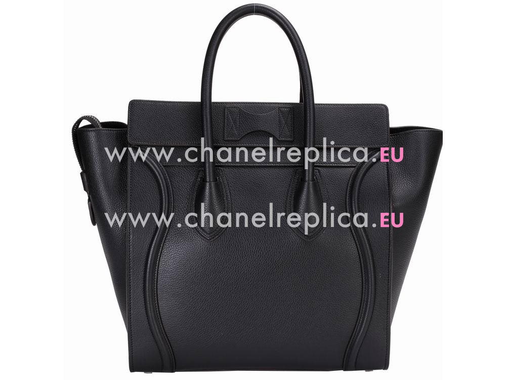 Celine Mini Luggage Bubble Calfskin Nano Bag Black CE51732