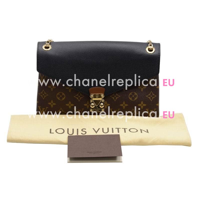 Louis Vuitton Monogra Canvas Pallas Chain Noir M41223
