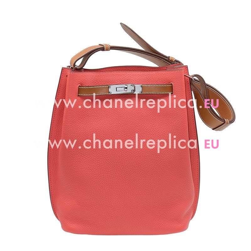 Hermes So Kelly 22 Hot Pink Togo Swift Leahter Handbag With Palladium Hardware HS222R37