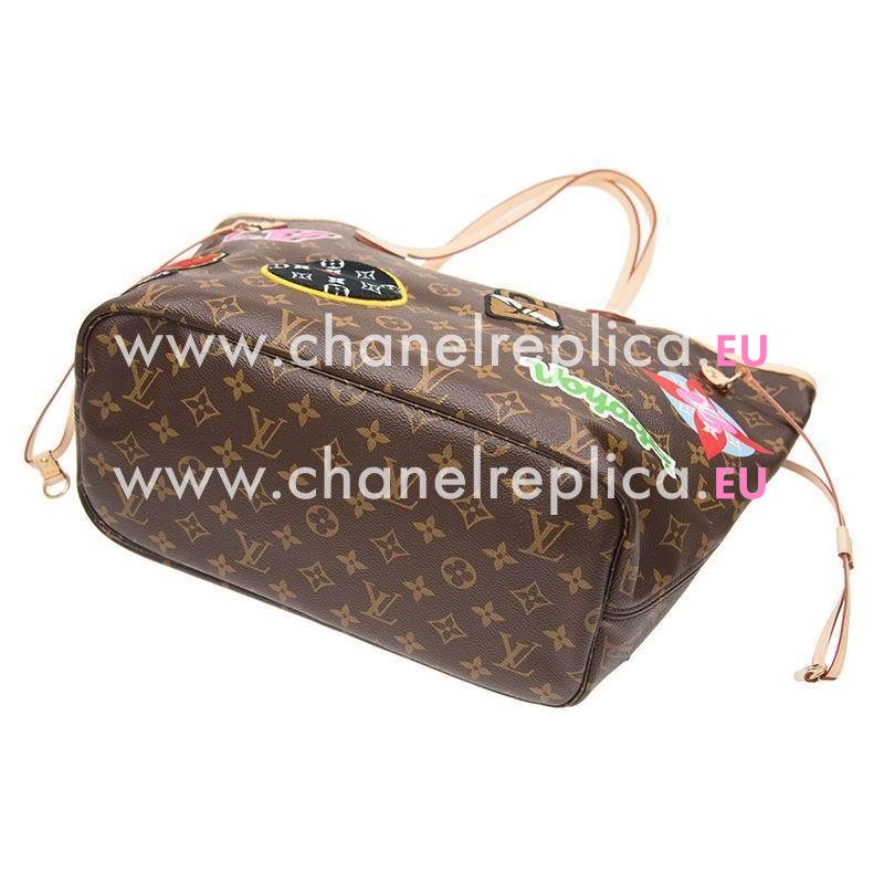 Louis Vuitton Monogram Canvas With Applied And Printed Patches Neverfull MM M43988