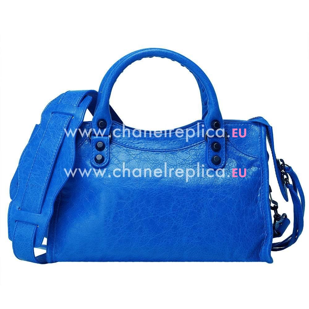 Balenciage City Lambskin Black hardware Classic Mini Bag Greece Blue B2055056