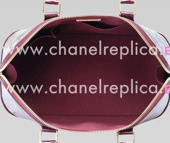 Louis Vuitton Monogram Vernis Alma Bag PM In Rouge Fauviste M91691