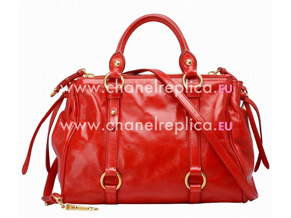 Miu Miu Vitello Lux Calfskin Bow Bag Red MU4564