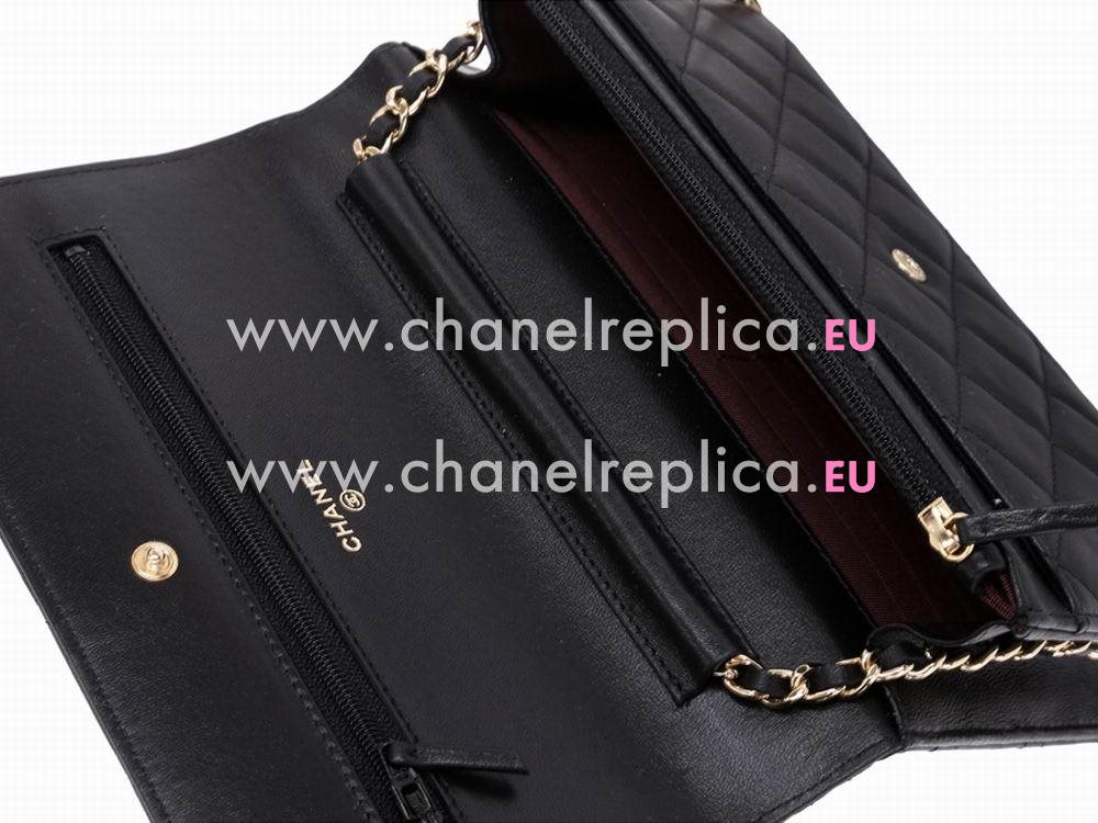 Chanel CC Lambskin Woc Bag Gold Chain Black A33814LBLG