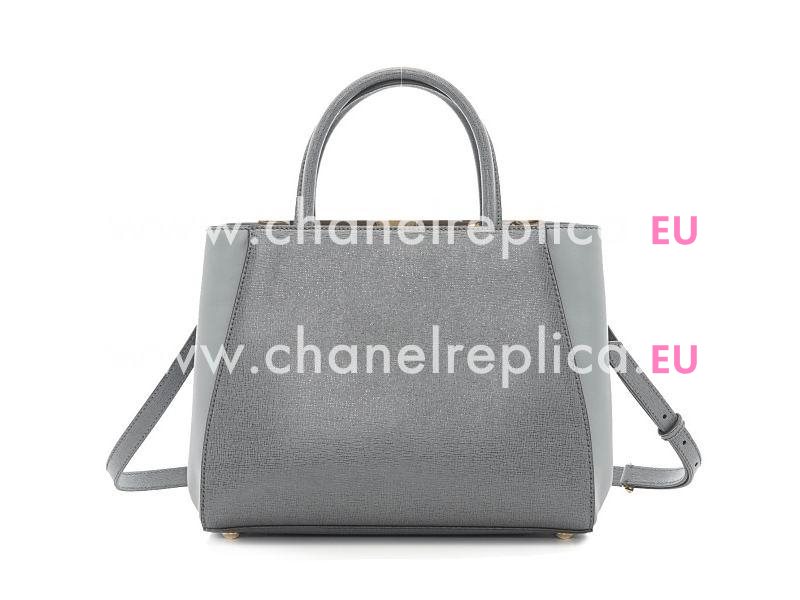 Fendi 2Jours Calfskin Hand/shouldbag Silver F529808