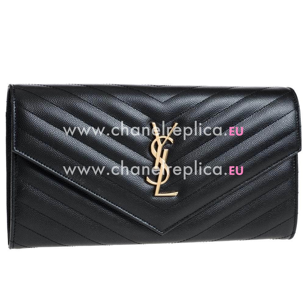 YSL Saint Laurent Caviar Calfskin Y HandBag In Black YSL5780107