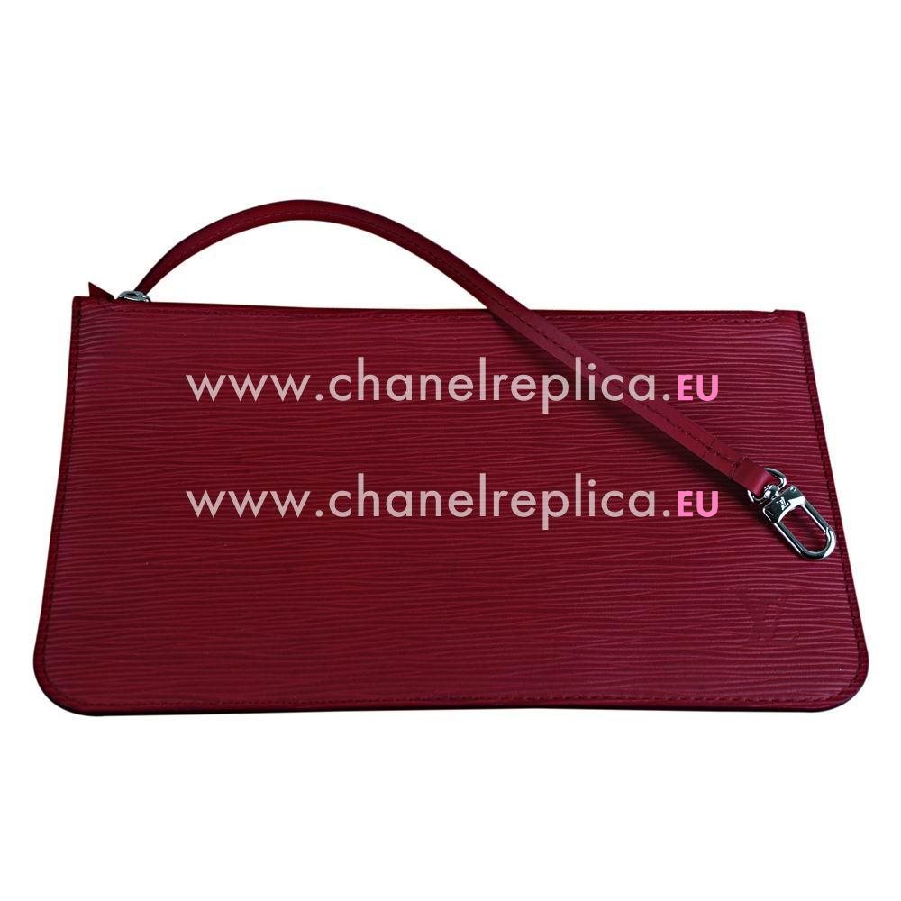 Louis Vuitton Classic EPI Water ripple Neverfull MM Bag In Purple Red M40882